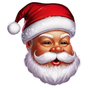 Santa Face In Snow PNG Owm7 PNG