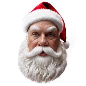 Santa Face Portrait PNG Uyv