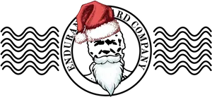 Santa Hat Beard Logo PNG image