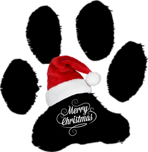 Santa Hat Merry Christmas Black Background PNG image