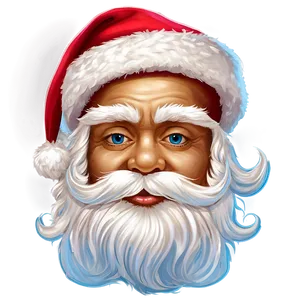 Santa Hat With Beard Vector Png 2 PNG image