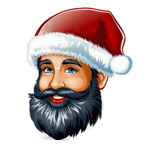 Santa Hat With Beard Vector Png Wqb PNG image