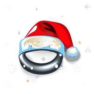 Santa Hat With Bells Vector Png 06282024 PNG image