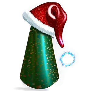Santa Hat With Glitter Png Wny PNG image