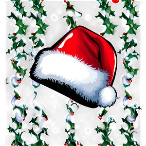 Santa Hat With Holly PNG Dwh96 PNG