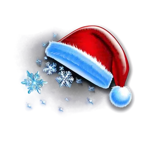 Santa Hat With Snowflakes Png 06262024 PNG image