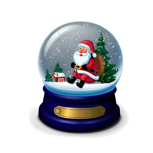 Santa In Snow Globe Png Twu18 PNG image