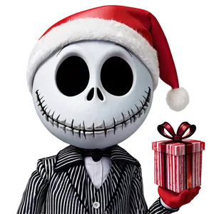 Santa Jack Skellington Celebration PNG Dnb