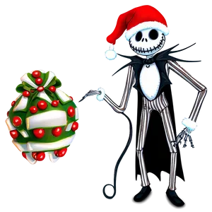 Santa Jack Skellington Greetings PNG 54