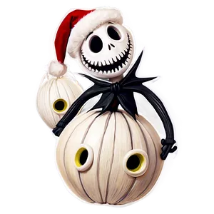 Santa Jack Skellington Joy PNG Gvl