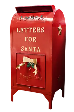 Santa Mailbox Christmas Decoration PNG image