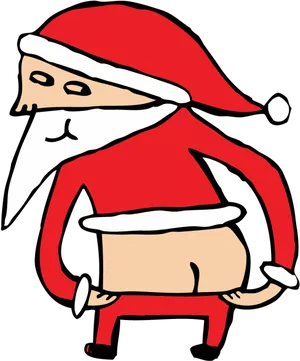Santa_ Mooning_ Cartoon PNG image