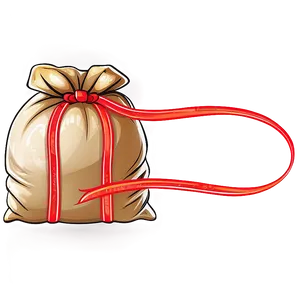 Santa Sack With Ribbon Png 1 PNG image