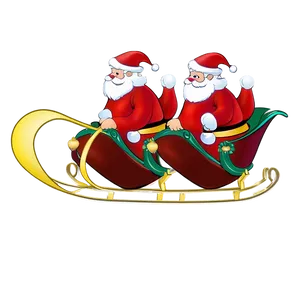 Santa Sleigh Cartoon Png Mmx PNG image