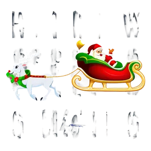 Santa Sleigh Cartoon Png Vpe PNG image