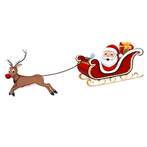 Santa Sleigh PNG Mke7