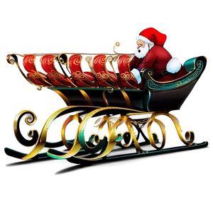 Santa Sleigh PNG Pxi