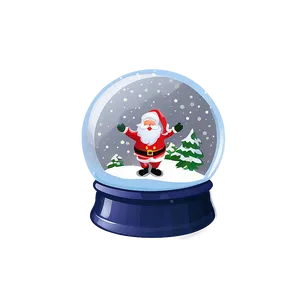 Santa Snow Globe PNG 05042024