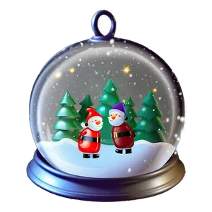 Santa Snow Globe PNG 90