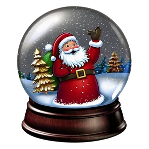 Santa Snow Globe PNG Ffd