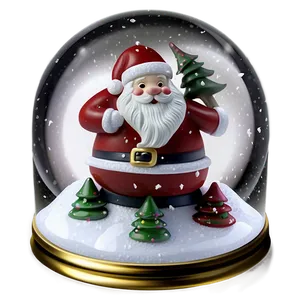 Santa Snow Globe PNG Gib