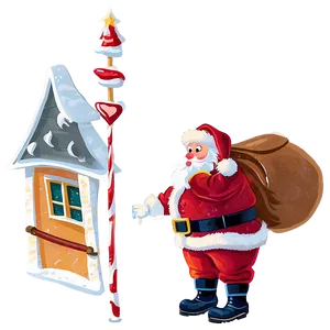 Santa Winter Wonderland Png 05042024 PNG image