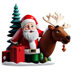 Santa Winter Wonderland PNG Oda43 PNG