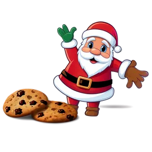 Santa With Cookies Cartoon Png 95 PNG image