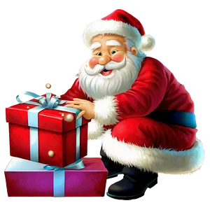 Santa With Gifts PNG 61