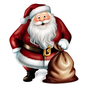 Santa With Sack Clipart Png 06262024 PNG image