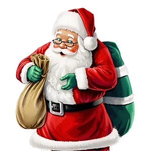 Santa With Sack Png 52 PNG image