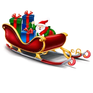 Santa With Sleigh Bells PNG 39