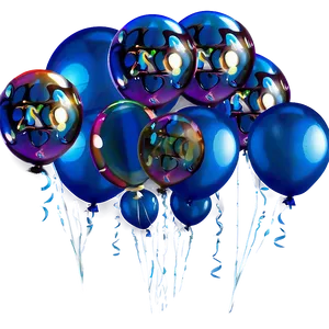 Sapphire Blue Balloons PNG 47