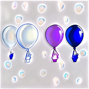 Sapphire Blue Balloons PNG Urq