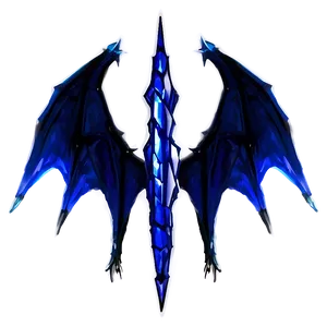 Sapphire Dragon Wings PNG 06122024