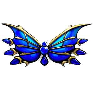 Sapphire Dragon Wings PNG Ydh43