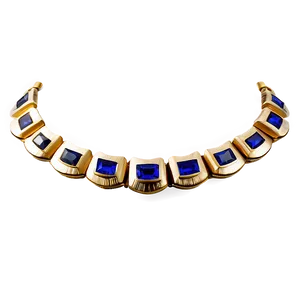 Sapphire Gold Necklace PNG Uou43 PNG