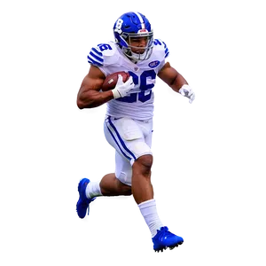 Saquon Barkley Action Shot PNG 06122024