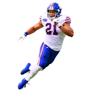Saquon Barkley Game-winning Pose PNG Qjj46