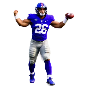 Saquon Barkley Game-winning Pose PNG Xpj9 PNG