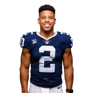 Saquon Barkley Smiling Portrait PNG Ogh2 PNG