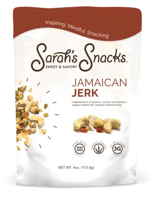 Sarahs Snacks Jamaican Jerk Flavor Package PNG image