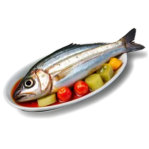 Sardines With Vegetables PNG 06252024