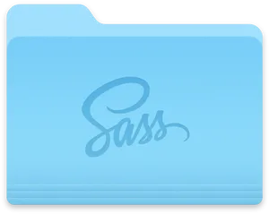 Sass Logo Blue Folder PNG image