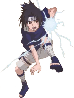 Sasuke Uchiha Chidori Attack PNG image