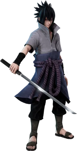Sasuke Uchiha With Sword PNG image