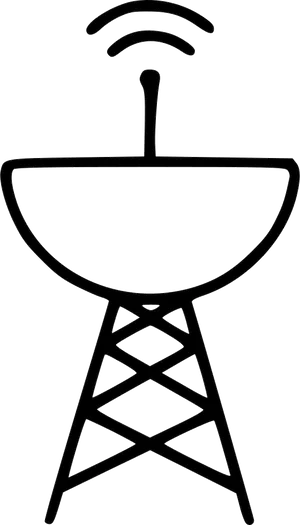 Satellite Dish On Tower Icon