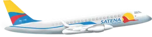 Satena Airlines Aircraft Side View PNG image