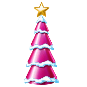 Satin Pink Christmas Tree PNG Odx