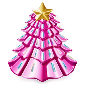 Satin Pink Christmas Tree Png Rjp26 PNG image